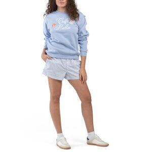 BETTER TOGETHER BLUE MULTI Boxer Shorts And Graphic Crew Neck Sweatshirt Set